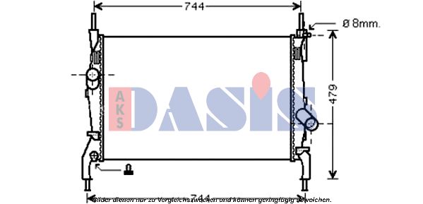 AKS DASIS Радиатор, охлаждение двигателя 090104N